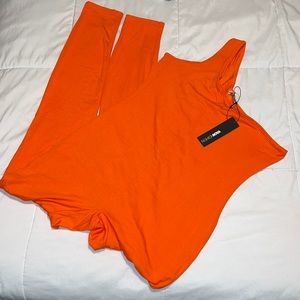 Orange pant jumpsuit